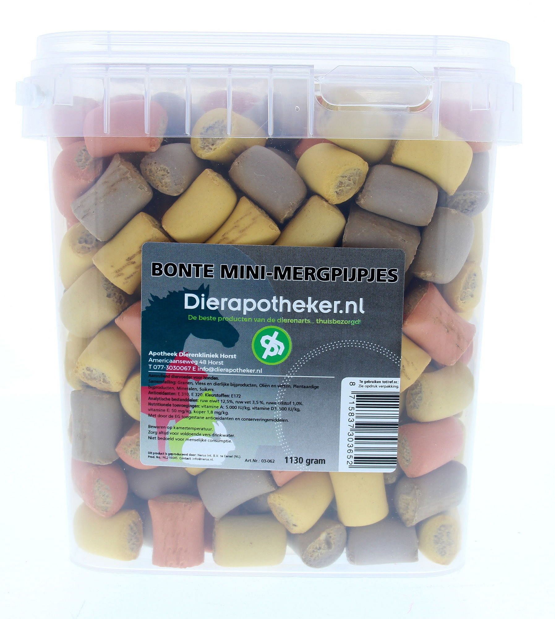 Dierapotheker Bonte Mini Mergpijpjes Hond 1130 gram