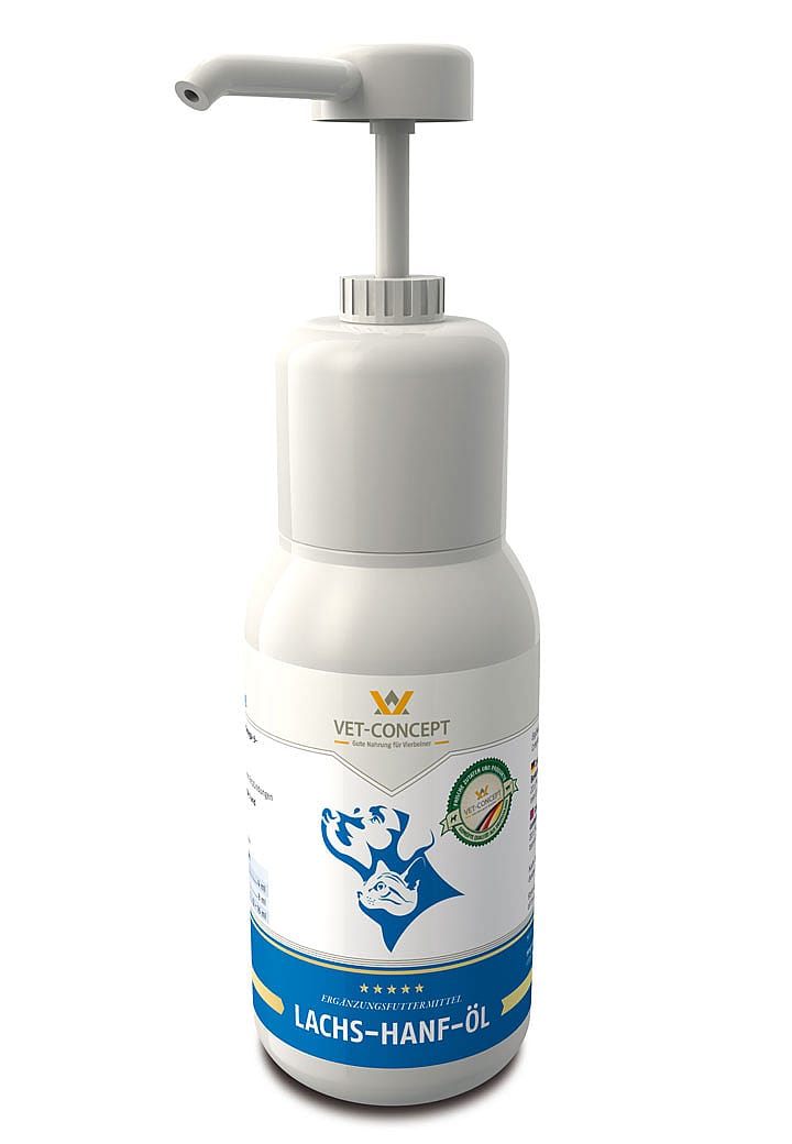 Vet-Concept Zalm en Hennepolie Hond Kat 500 ml