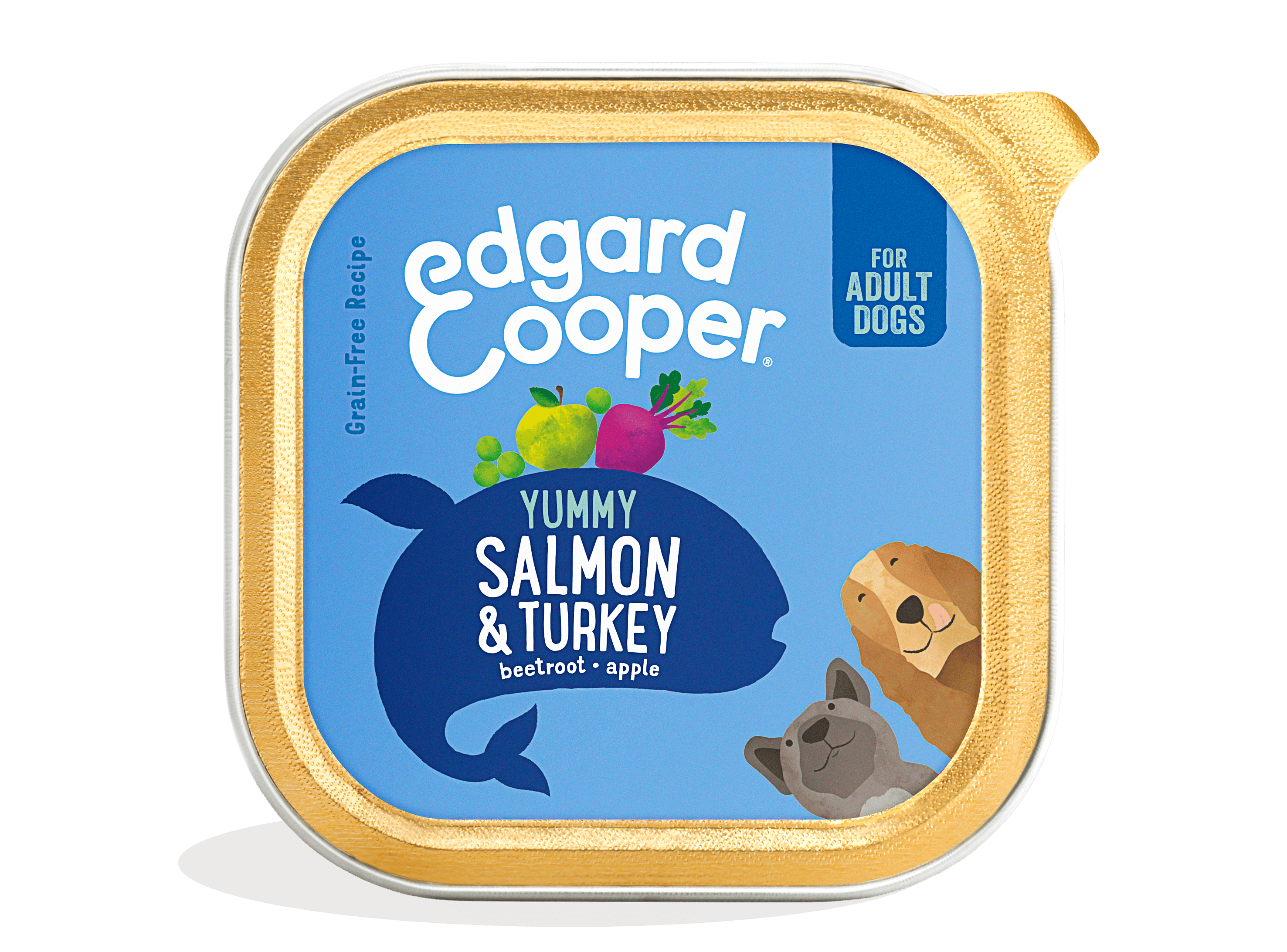 Edgard & Cooper Adult Hondenvoer Kuipjes Zalm & Kalkoen