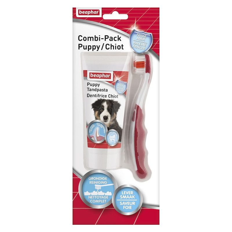 Beaphar Combi-Pack Puppy Tandpasta & Borstel