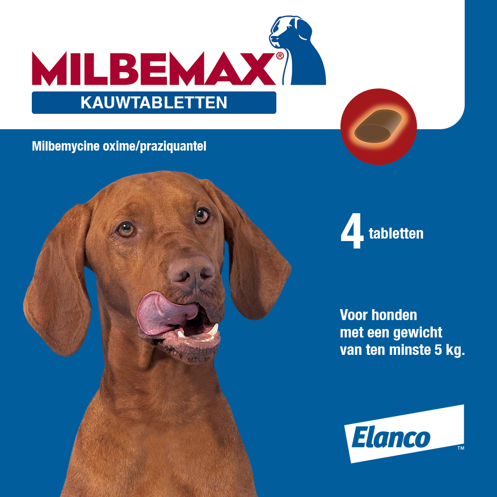 Milbemax Smakelijke Kauwtablet Grote Hond Ontwormen 1 Tablet