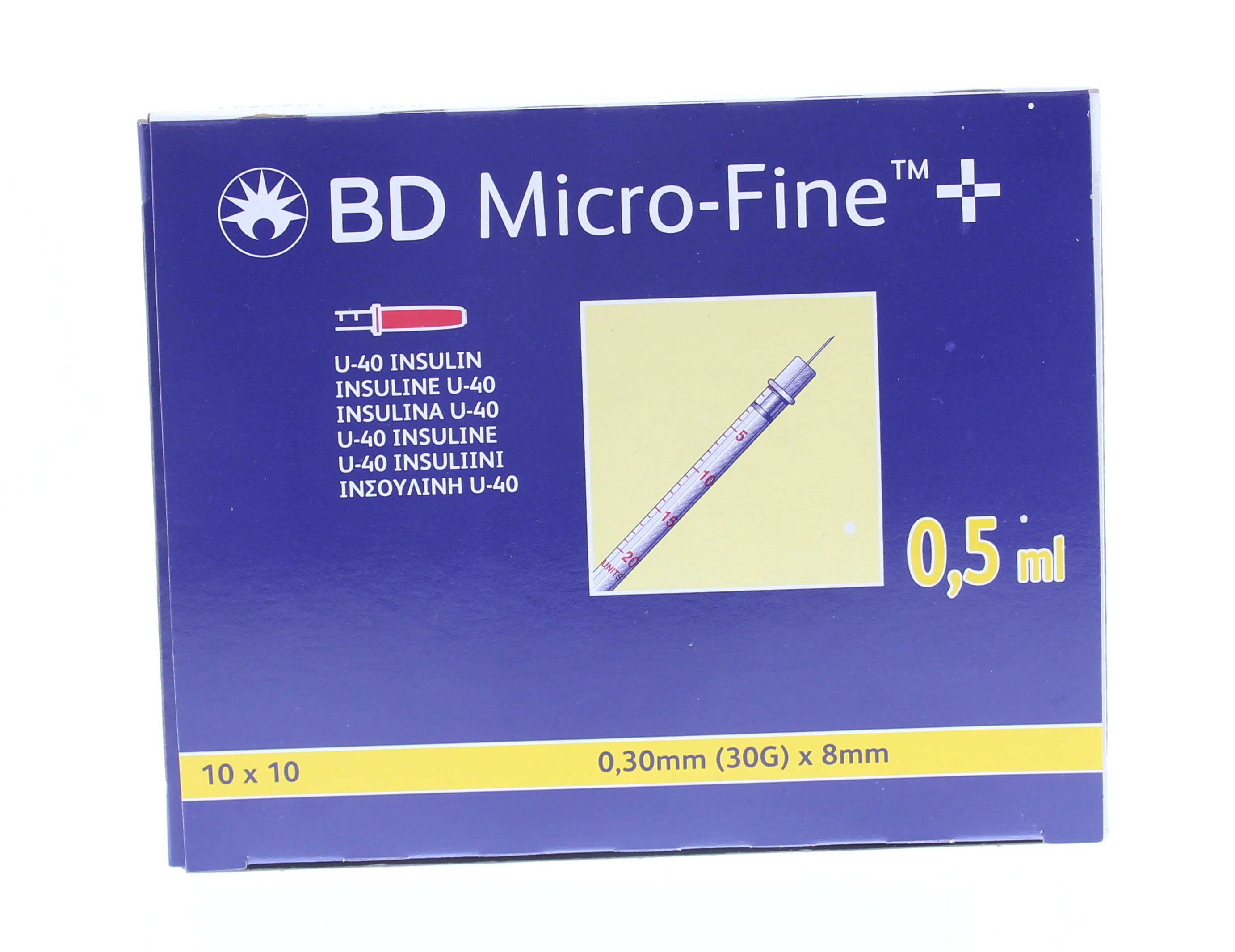 Spuitjes Insuline BD Micro-Fine U-40 Hond Kat 100 stuks