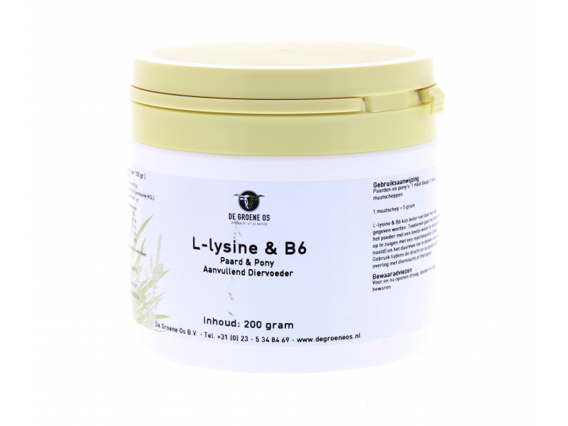 Groene Os L-Lysine & Vitamine B6 Paard Pony 200 gram