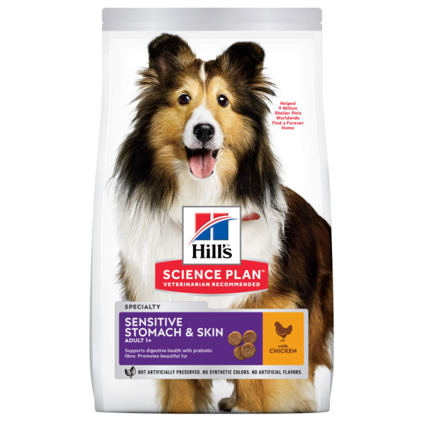 Hill's Science Plan Sensitive Stomach & Skin Adult Hondenvoer met Kip