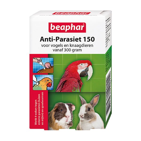 Beaphar Anti-Parasiet 150 Vogel Knaagdier 4 pipetten