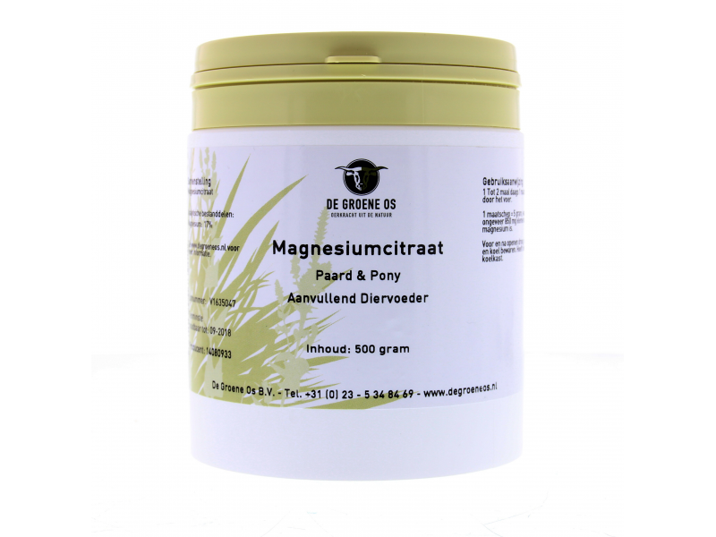 Groene Os Magnesiumcitraat Paard Pony 500 gram