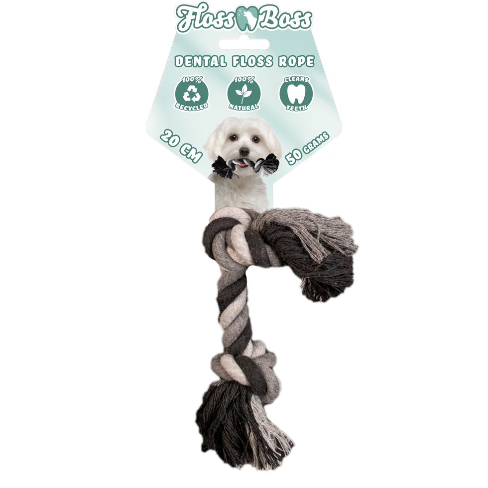 Floss Boss Dental Rope Flosstouw 2 Knot Hond