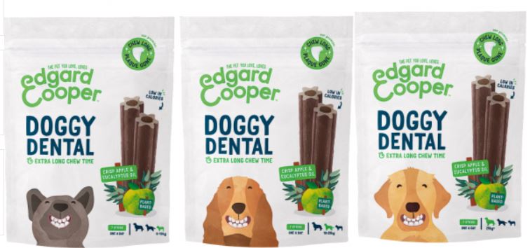 Edgard & Cooper Doggy Dental Sticks Hondensnack - Appel en Eucalyptus