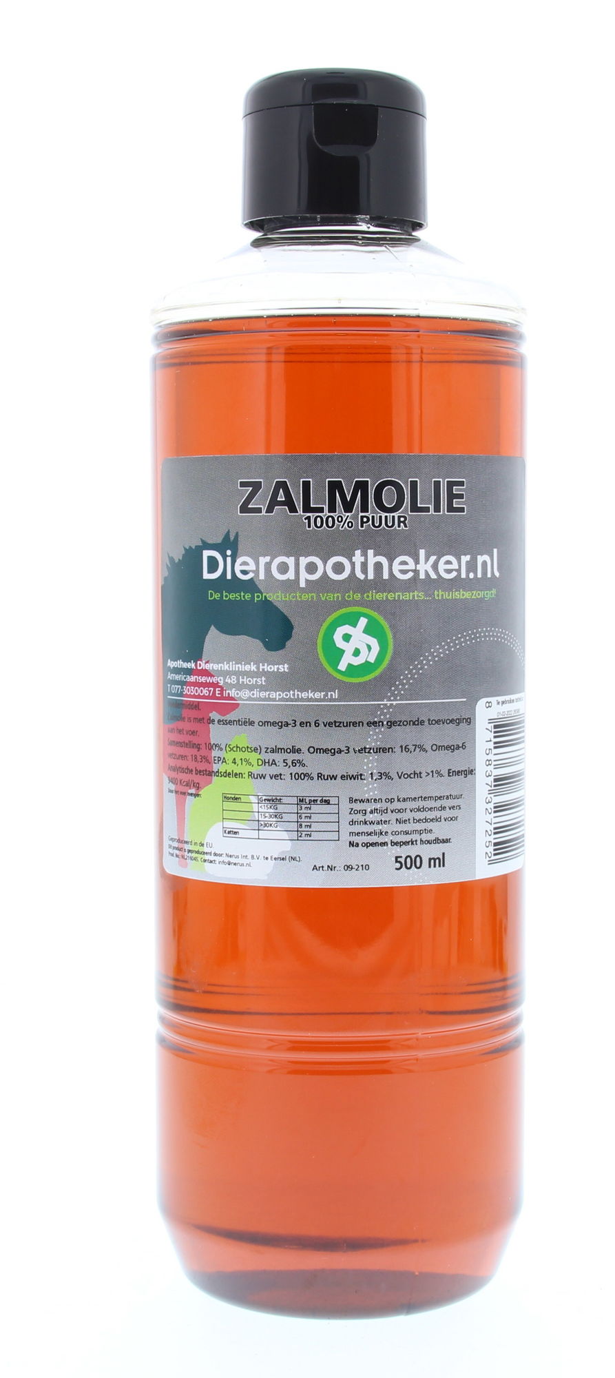 Dierapotheker Zalmolie met Doseerpompje