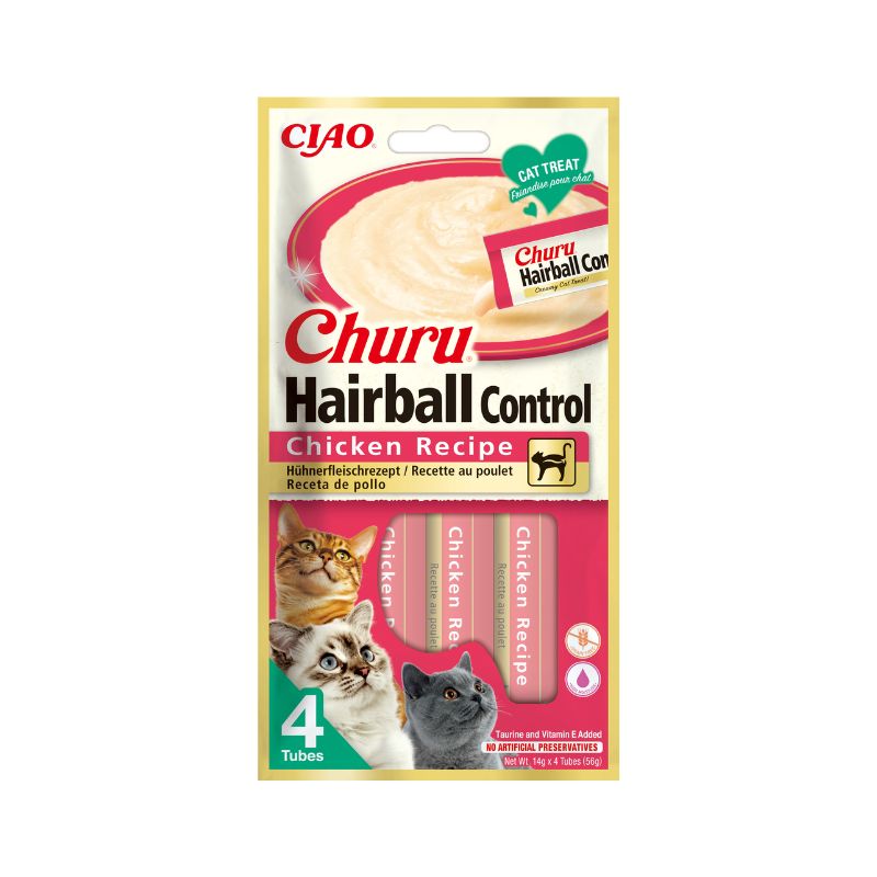 Inaba Churu Hairball Control Vloeibare Snacks 4 Stuks